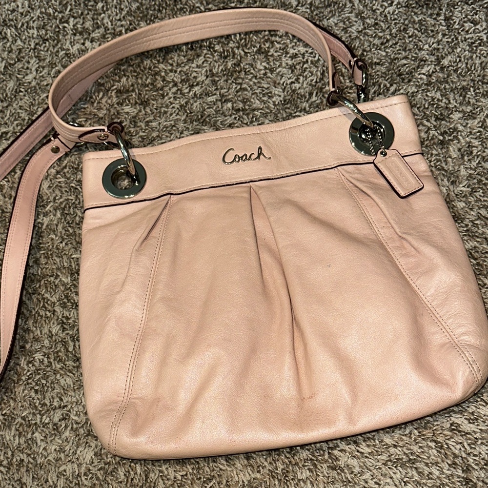 Coach Blush Leather Shoulder Bag
